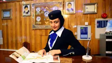 Receptionist at the hotel, Isfahan, Iran