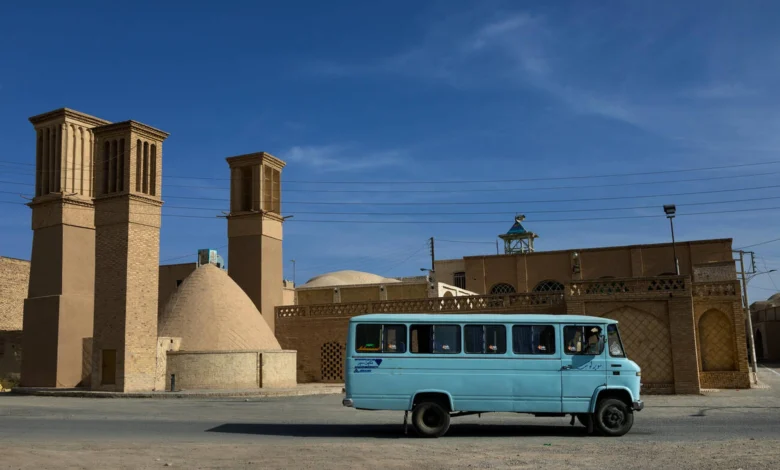 How To Obtain The Best Iran Bus Tickets For Your Journey 1 Bus In Front Of Wind Towers, Nain, Iran