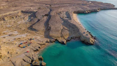 Beautiful beach in Hengam Island, in Persian Gulf of Iran